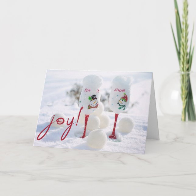 Joie de Noël - Laisser neiger - Votre photo (Devant)