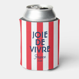 Joie De Vivre France Red Cabana Stripe Französisch Dosenkühler