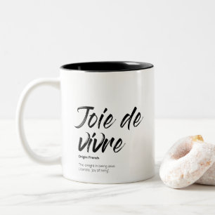 Joie de vivre - Mug à deux tonalités