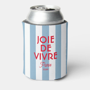 Joie De Vivre Paris French Blue Cabana Stripe Dosenkühler