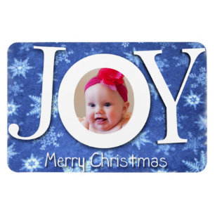 Joie et photo de neige Magnet Premium