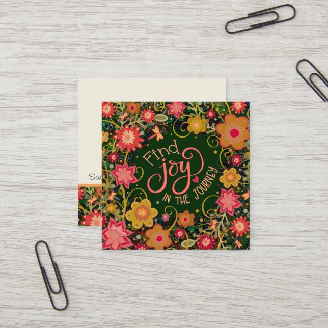 Joie florale dans Voyage Inspiritie Cartes de géné (Devant/Arrière en situation)
