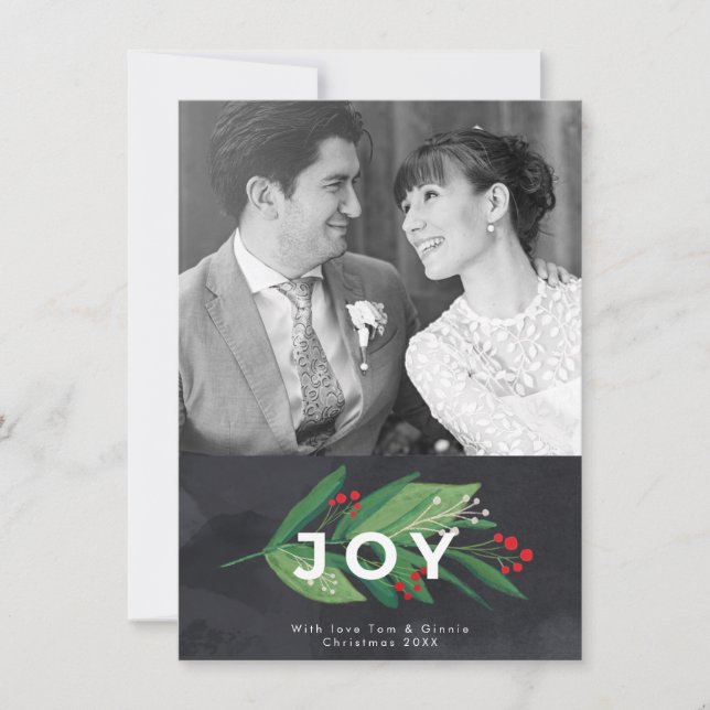 Joie Noël hiver carte photo (Devant)