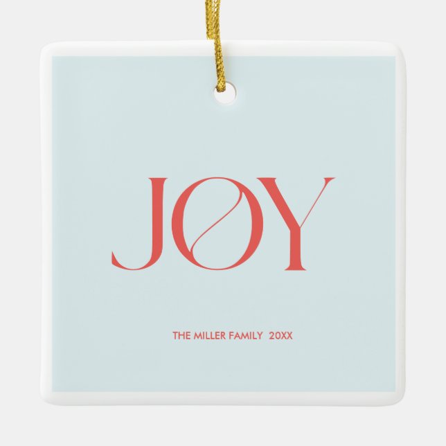 Joie | Ornement de Noël personnalisé (Devant)
