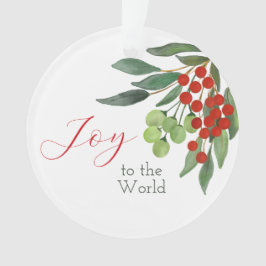 Joie personnalisée au monde Red Holly Noël