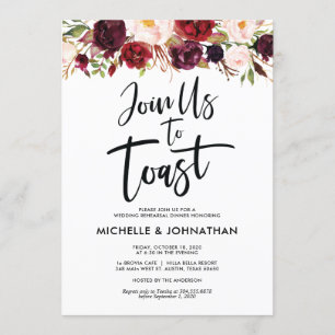 Joignez-vous à nous pour trinquer, Invitations de 