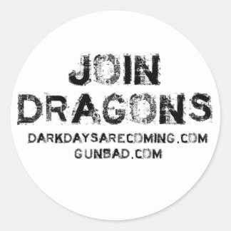 Join Dragons Runder Aufkleber