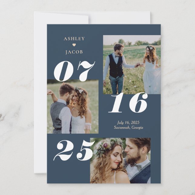 Join EDITABLE COLOR Save the Date Karte ausgeben (Vorderseite)