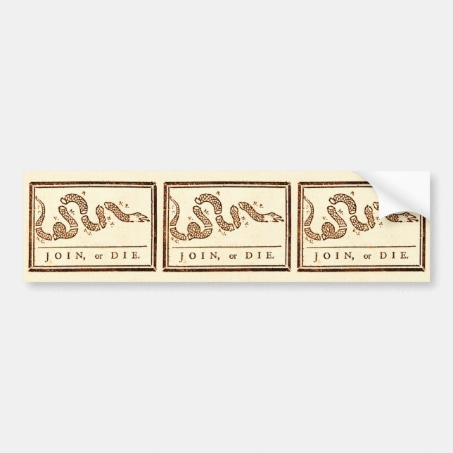 Join oder Die Autoaufkleber (Vorne)