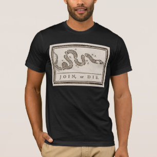 Join oder Die Rattlesnake: Cartoon Benjamin Frankl T-Shirt