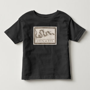 Join or Die Klapperschlange: Cartoon Benjamin Fran Kleinkind T-shirt