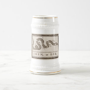 Join or Die Klapperschlange: Cartoon von Benjamin  Bierglas