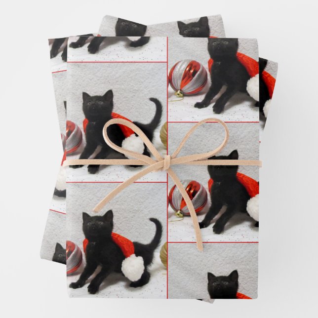 Join the Rescue Kitten - Christmas Wrapping Paper Geschenkpapier Set (Beispiel)