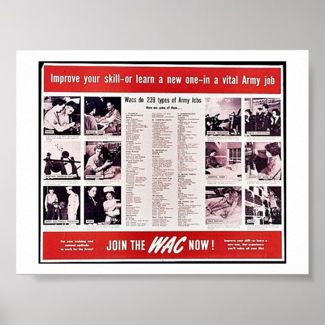 Join The Wac Now! Poster (Vorne)