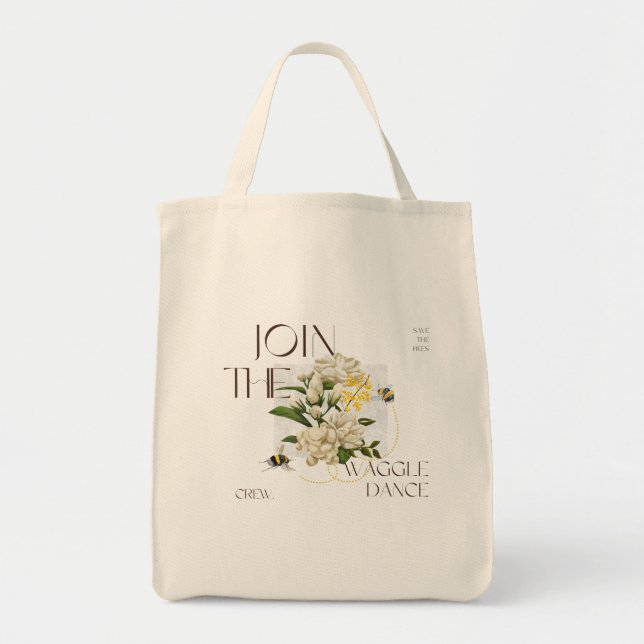 Join the Waggle DanceElegant gift for natural love Tragetasche (Vorne)