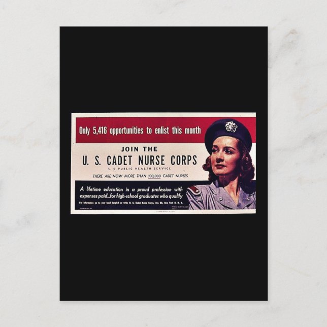 Join Tht US Cadet Nurse Corps Postkarte (Vorderseite)