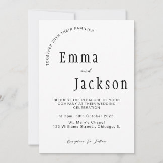 "Join us as we say 'I do': Einfach und elegant Einladung