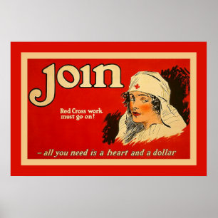 Join ~ Vintag Nurse WW1 Poster