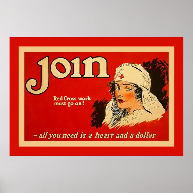 Join ~ Vintag Nurse WW1 Poster (Vorne)