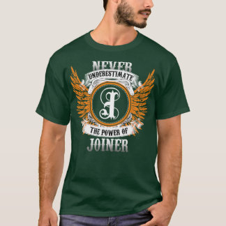 Joiner Name Shirt nie unterschätzen den Power
