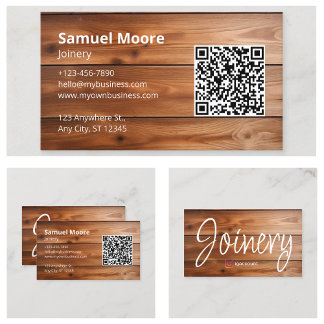 Joinery Rustic Vorlagen Visitenkarte