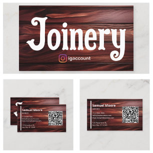 Joinery Vorlagen Design Woodwork Handyman Visitenkarte