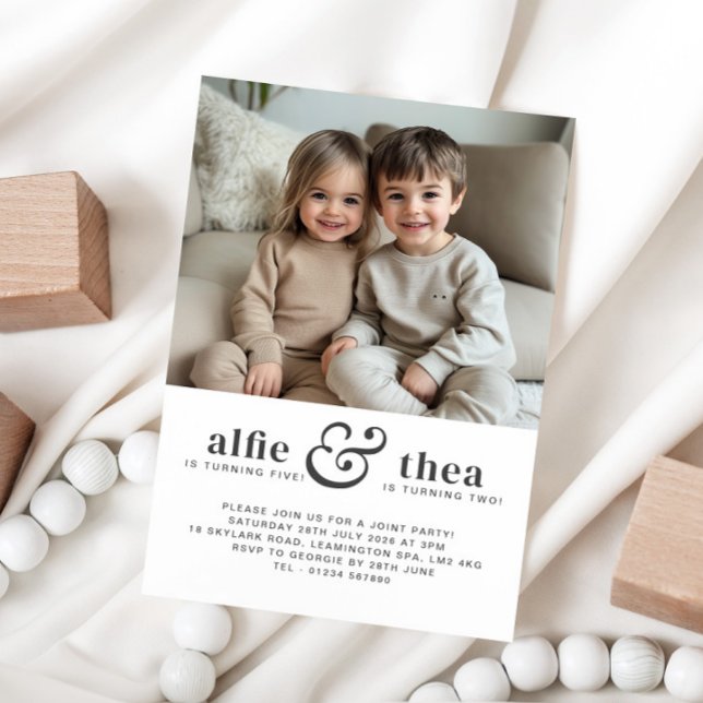 Joint Birthday Invasion Portrait Einladung (Von Creator hochgeladen)