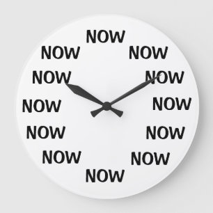Joke Clocks The Time Is Now Joke Clock Große Wanduhr