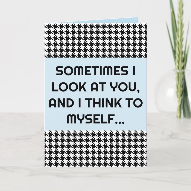 JOKE FUNNY FÜR HUSBAND ODER BOYFRIEND GREETCARD KARTE (Vorderseite)