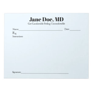 Joke-Rezept-Pad - 8.5" x 11" Notepad Blau Notizblock