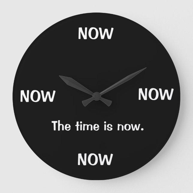 Joke Uhren die Zeit ist jetzt Joke Clock (Vorderseite)