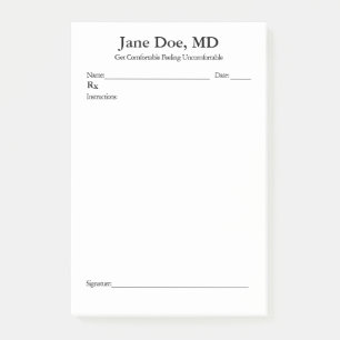 Joke-Verschreibung - 4" x 6" Post Notizen