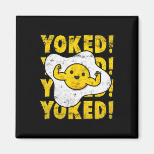 Joked Bodybuilding Ei Yolk Bulking Men Funny Gym Magnet