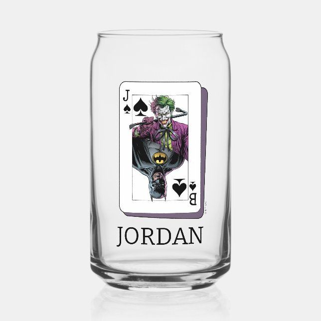 Joker and Batman Spade Playing Card Illustration Dosenglas (Vorderseite)