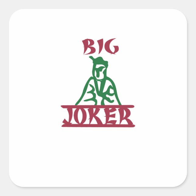 Joker-Aufkleber Quadratischer Aufkleber (Vorderseite)