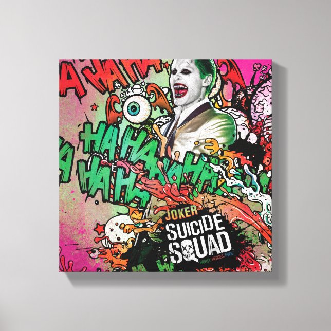 Joker-CharakterGraffiti der Selbstmord-Gruppe-| Leinwanddruck (Vorderseite)