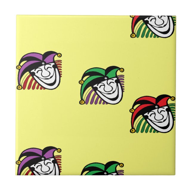 Joker farbige Hüte gelb Fliese (Vorderseite)