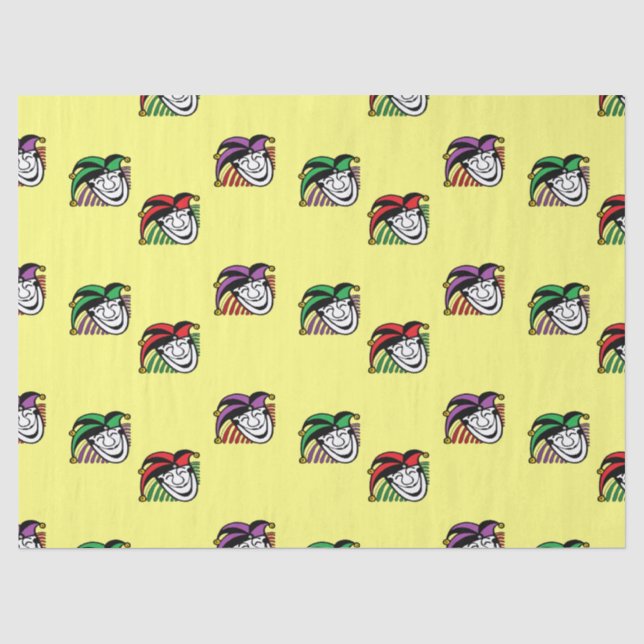 Joker farbige Hüte gelb Seidenpapier (Vorderseite)