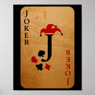 Joker-Karten-Kostüm Halloween Kartenspiel Poster