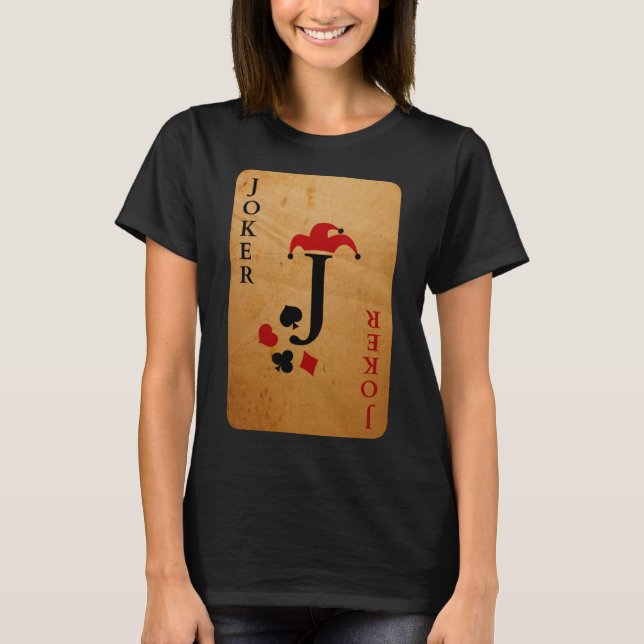 Joker-Kartenkostüm Halloween-Kartendecke T-Shirt (Vorderseite)