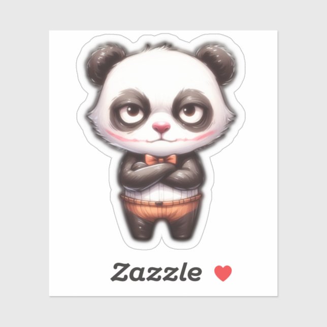 Joker Panda, lustiger Panda Aufkleber (Blatt)