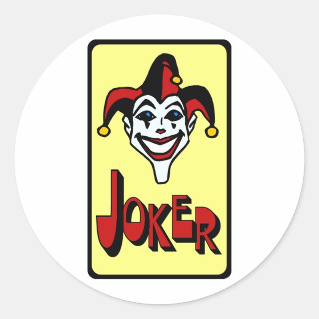 Joker Runder Aufkleber (Vorderseite)