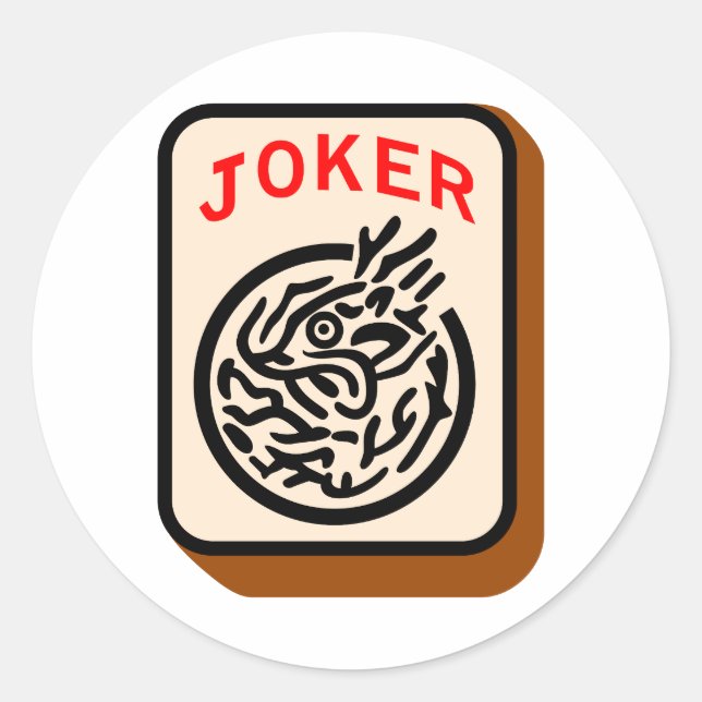 Joker Runder Aufkleber (Vorderseite)