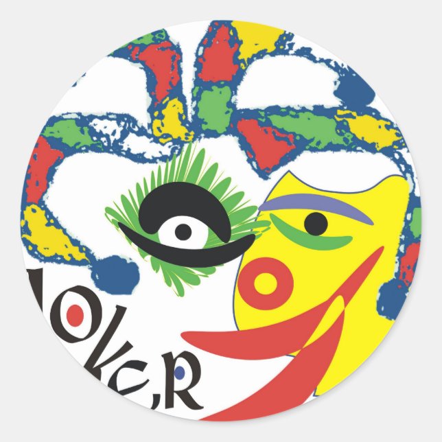 Joker Runder Aufkleber (Vorderseite)