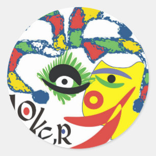 Joker Runder Aufkleber