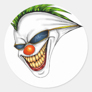 Joker Runder Aufkleber