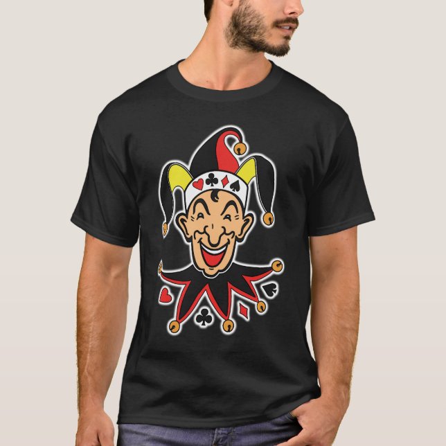 Joker-Schwarzes T-Shirt (Vorderseite)