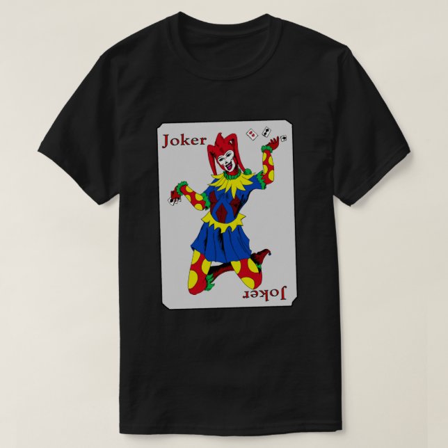 Joker-Spielkarte T-Shirt (Design vorne)
