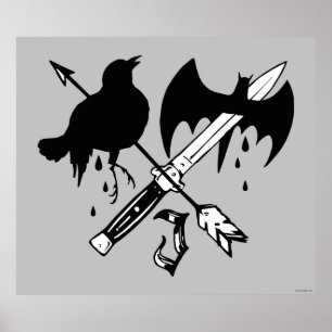 Joker-Symbol der Selbstmord-Gruppe- Poster