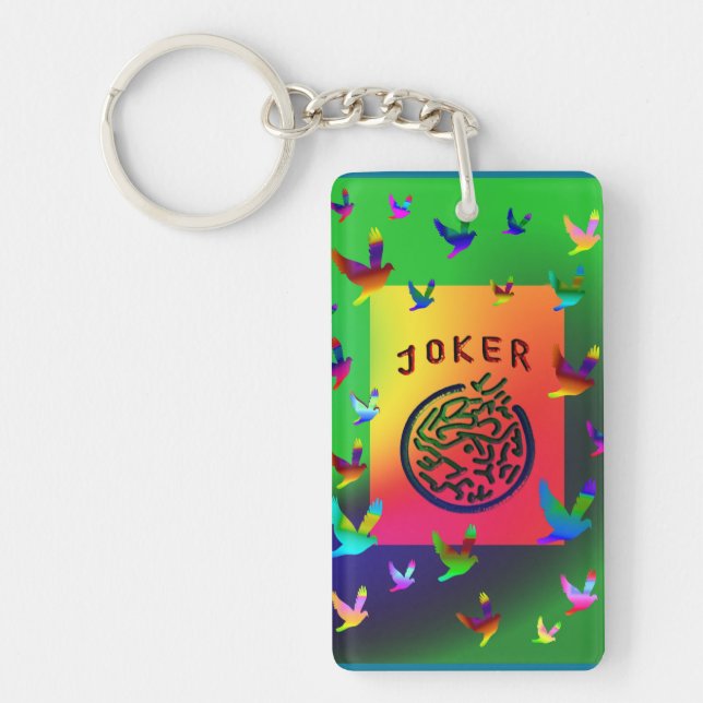 Joker träumt Schlüsselkette Schlüsselanhänger (Vorderseite)